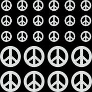 Etched Peace Signs Pattern
