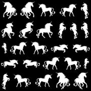 Etched Unicorn Silhouette Pattern