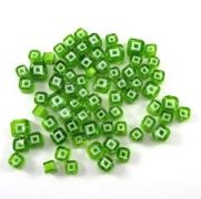Jewel Square Spring Green Murrini/ Millefiore COE90