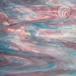 Oceanside Glass Aqua-Rose Pearl Opalescent COE96