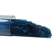 Oceanside Glass Stringers Deep Aqua Transparent COE96