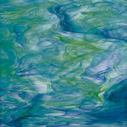Oceanside Glass White/ Dark Green/ Blue COE96
