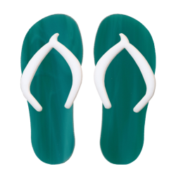 Precut Flip Flops Green COE96