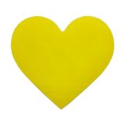 Precut Heart Canary Yellow Pack of 5 COE90