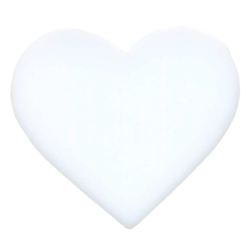 Precut Hearts White Opalescent COE96