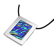 Rectangle Gallery Frame Pendant Silver Plated