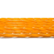 Tangerine Orange Ribbon Glass Cane COE90