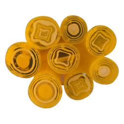 Twisted Cane Murrini Stick Vanilla Cream and Sunflower Yellow COE96
