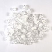 White & Clear Snowflake Murrini/ Millefiore COE96