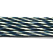 Midnight Blue and French Vanilla Striped Glass Cane COE90