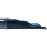 Oceanside Glass Noodles Deep Aqua Transparent COE96