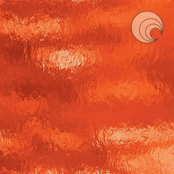 Oceanside Glass Orange Transparent Rough Rolled COE96