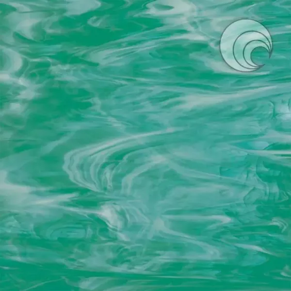 Oceanside Glass Teal Green/ White COE96