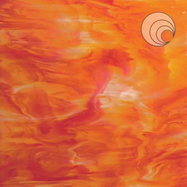 Oceanside Glass White/ Orange-Red COE96