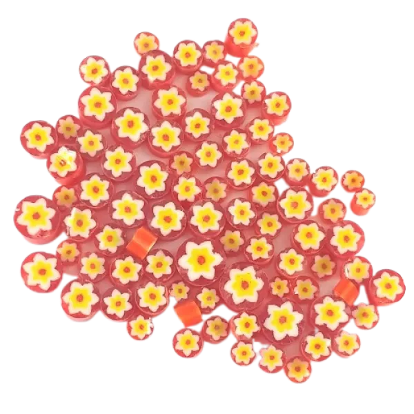 Orange Cape Jasmine Murrini/ Millefiore COE90