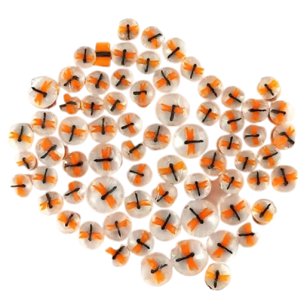 Orange Opal Dragonfly Murrini/ Millefiore COE96