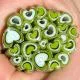 Pea Pod Green and Spring Green Heart Murrini/ Millefiore Sticks COE90