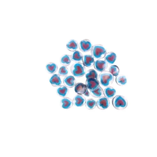 Pink & Blue Heart Murrini/ Millefiore COE90