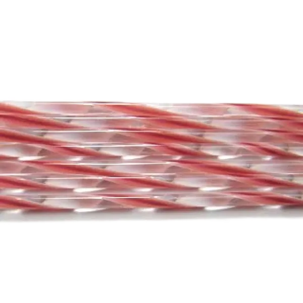 Pink, Fuchsia, and White Streamer Glass Cane COE90