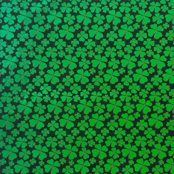 Etched Shamrock Pattern on Thin Glass COE90