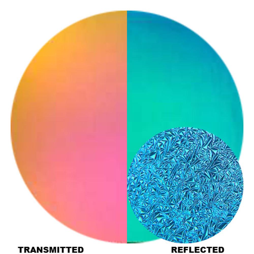 CBS Dichroic Coating Crinklized Pink/ Teal on Thin Clear  COE96