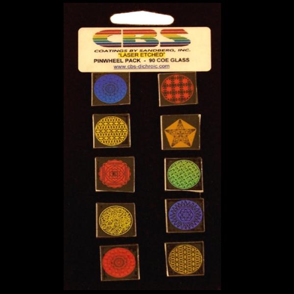 CBS Dichroic Laser Etched Pinwheel Pack Medium COE90