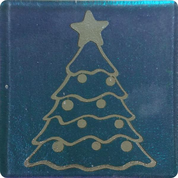 Etched Double Christmas Tree Pattern on Thin Glass COE90