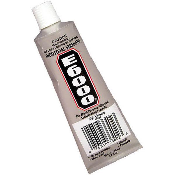 E-6000 Industrial Strength Glue Adhesive Tube, 1/2-Ounce