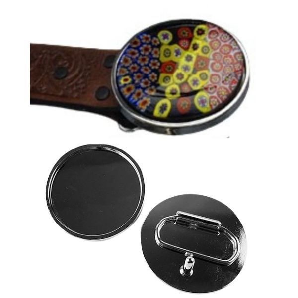 Aanraku Nickel Plated Round Belt Buckle