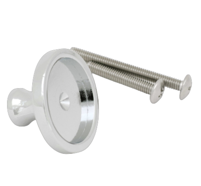 Aanraku Nickel Plated Round Knob Cabinet Pull