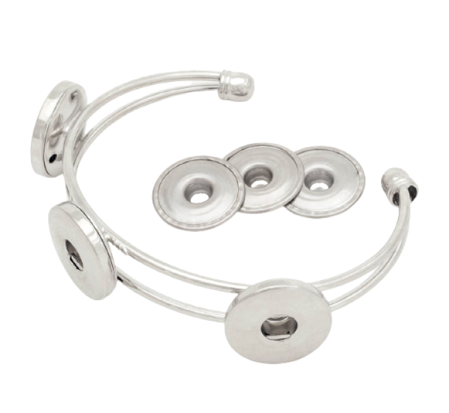 Aanraku Snap Bracelet with Three Snap Discs
