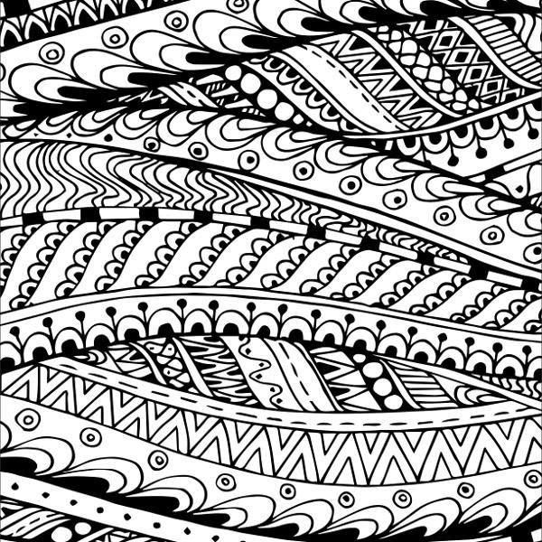 Etched Abstract Tribal Pattern