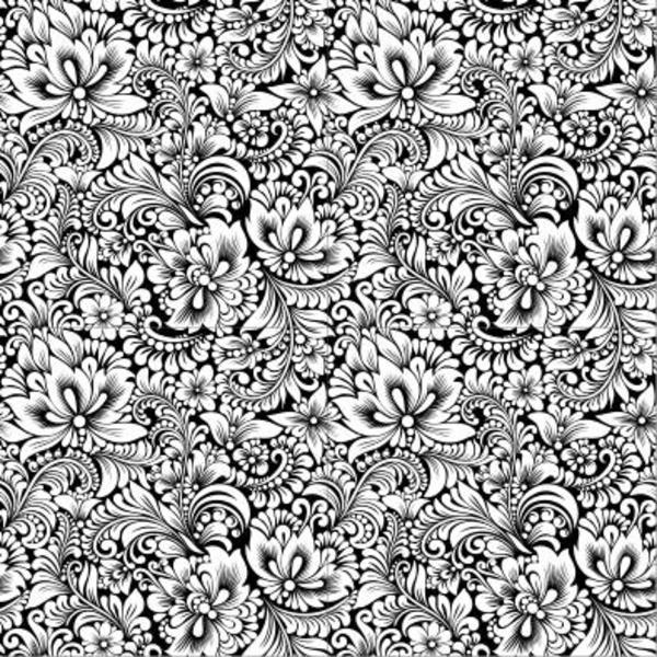 Etched Botanical Pattern