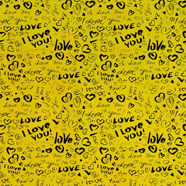 Etched I Love You Pattern on Thin Glass COE96