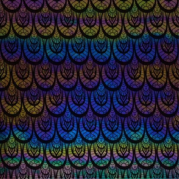 Etched Luminescent Fancy Fins Pattern COE96