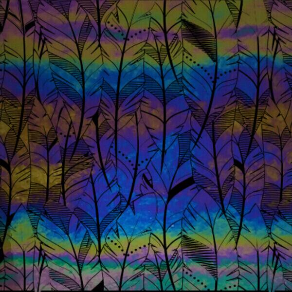 Etched Luminescent Feathers Pattern COE96