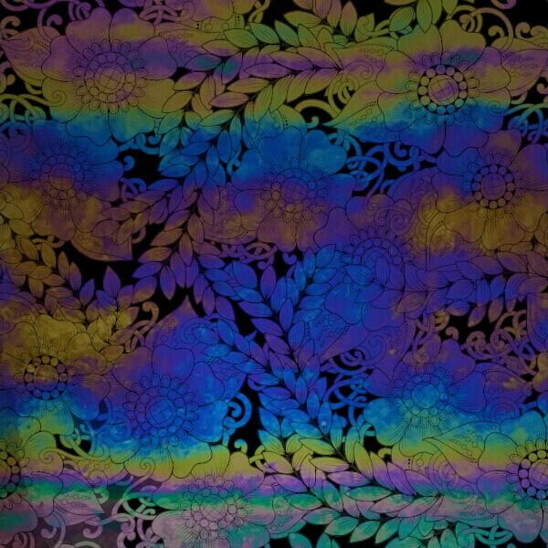 Etched Luminescent Flowering Vine Pattern COE96