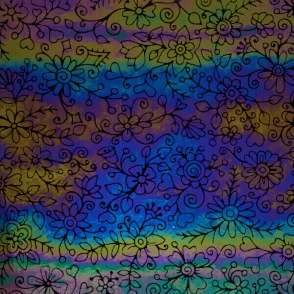 Etched Luminescent Flower Patch Pattern COE96