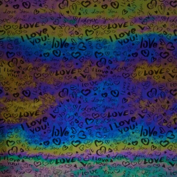 Etched Luminescent I Love You Pattern COE96