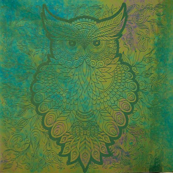 Etched Luminescent Owl Pattern COE96