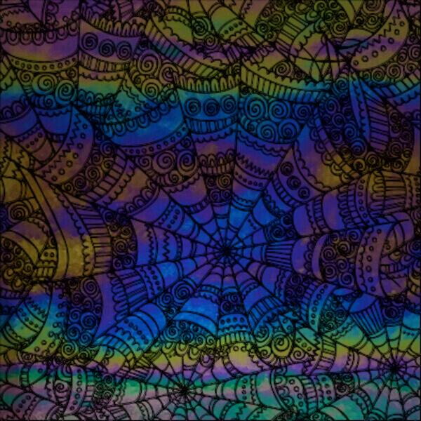 Etched Luminescent Spiderweb Pattern COE96