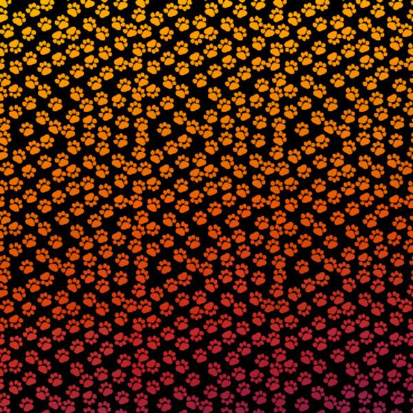 Etched Paw Print Pattern on Thin Glass COE90