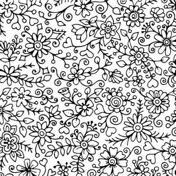 Etched Flower Patch Pattern