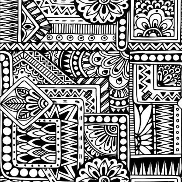 Etched Geometric Illustration Pattern