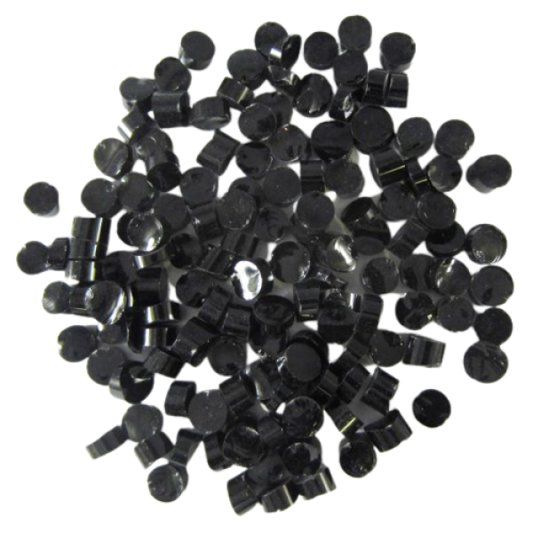 Black Opalescent Dots COE96