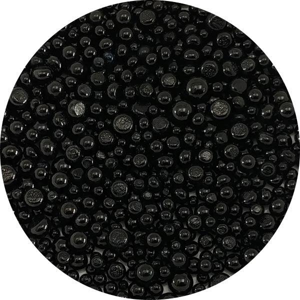 Black Opalescent Frit Balls COE90