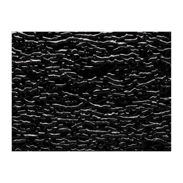 Bullseye Glass Black Opalescent, Granite Ripple Texture, 3mm COE90