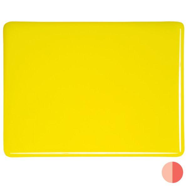 Bullseye Glass Canary Yellow Opalescent, Thin-rolled, 2mm COE90