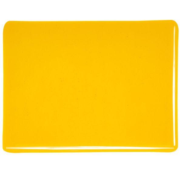 Bullseye Glass Marigold Yellow Transparent, Double-rolled, 3mm COE90