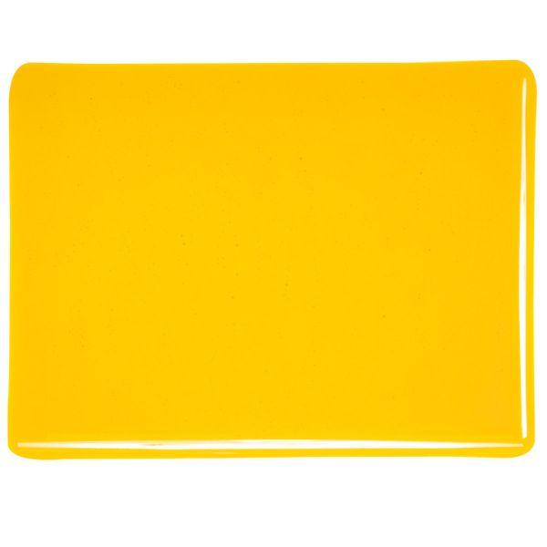 Bullseye Glass Marigold Yellow Transparent, Thin-rolled, 2mm COE90